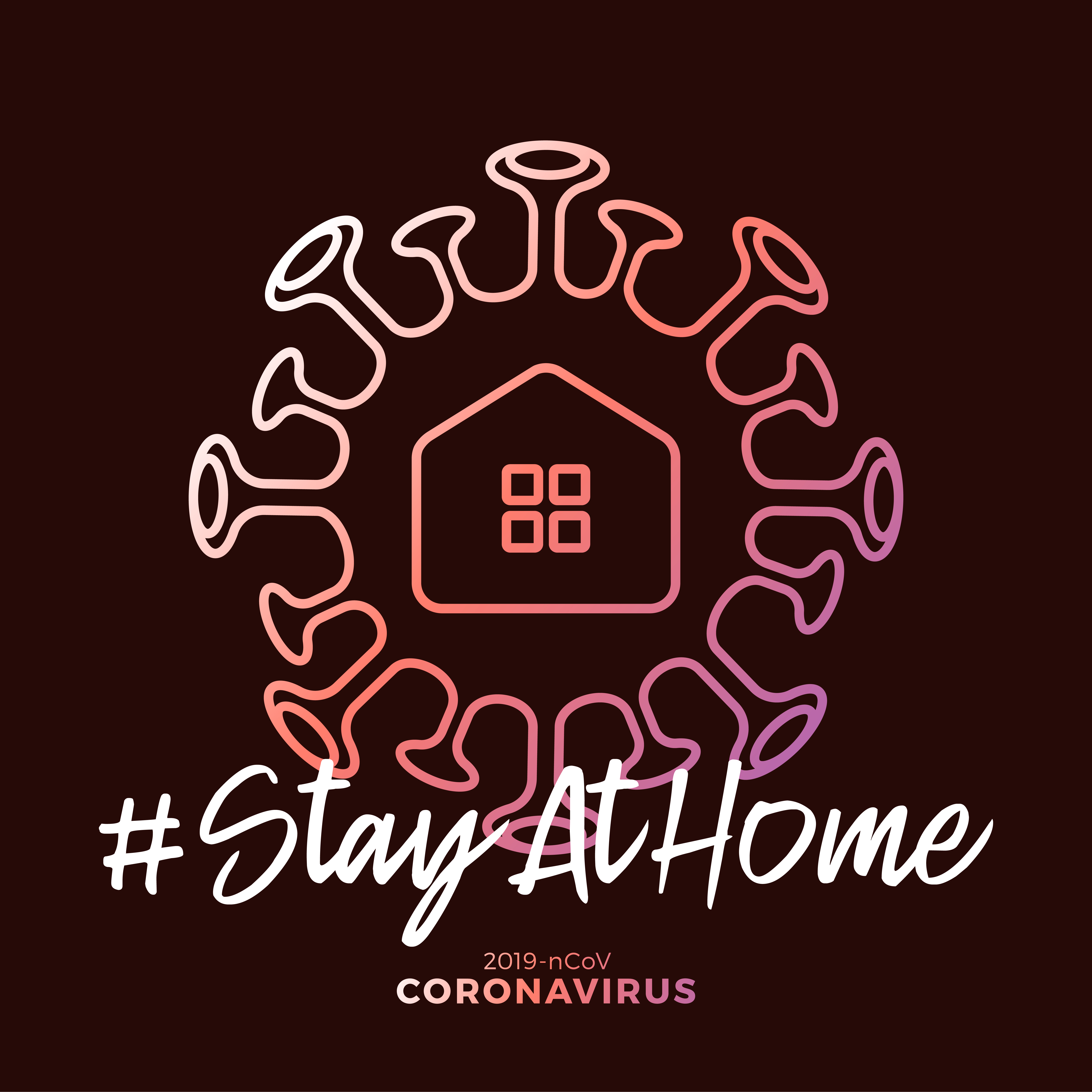 Stay At Home Sign Covid 19 Corona Virus Written In Typography Poster Design Save Planet From Corona Virus Stay Safe Inside Home Prevention From Virus 1819259 Download Free Vectors Clipart Graphics Vector