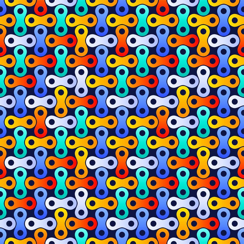 Electric metaballs tech seamless pattern. Organic circular shapes that link together. A modern looking background that tiles seamlessly as a pattern vector