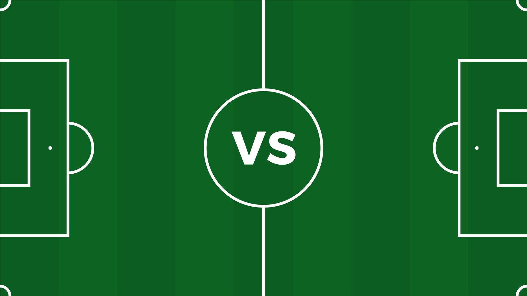 Football match versus teams intro sport background, championship competition final poster, flat style vector illustration