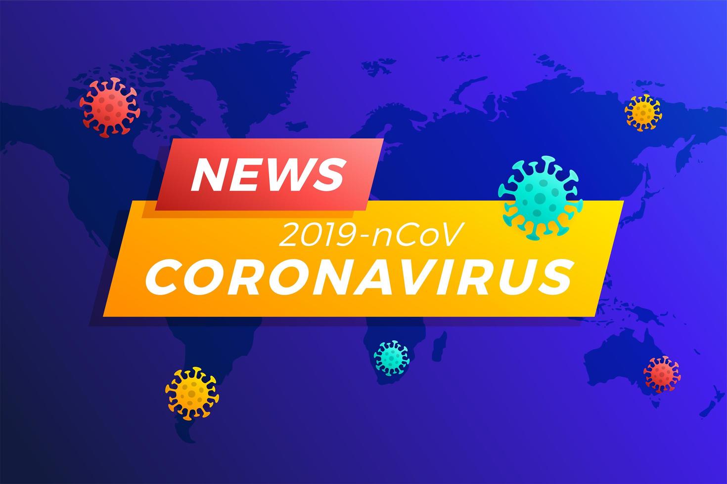 titular de noticias de última hora covid-19 o coronavirus en el mundo. coronavirus en la ilustración de vector de wuhan.