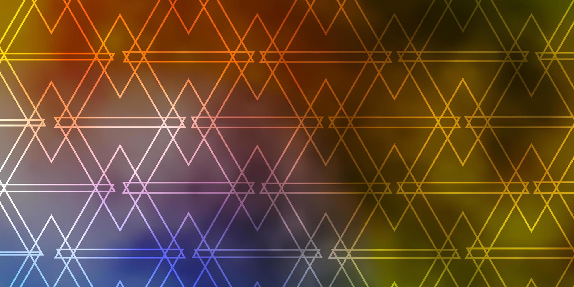 Light Blue, Yellow vector layout with lines, triangles.