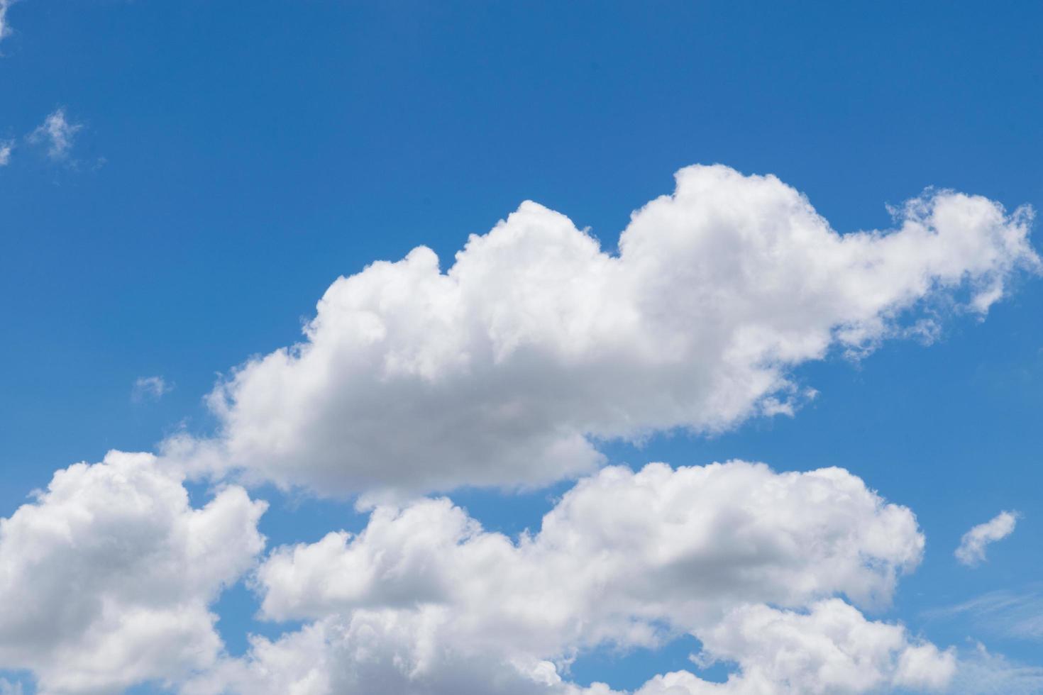 Blue sky with white clouds photo