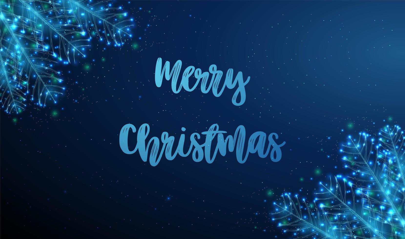 Abstract Christmas card with fir tree branch vector