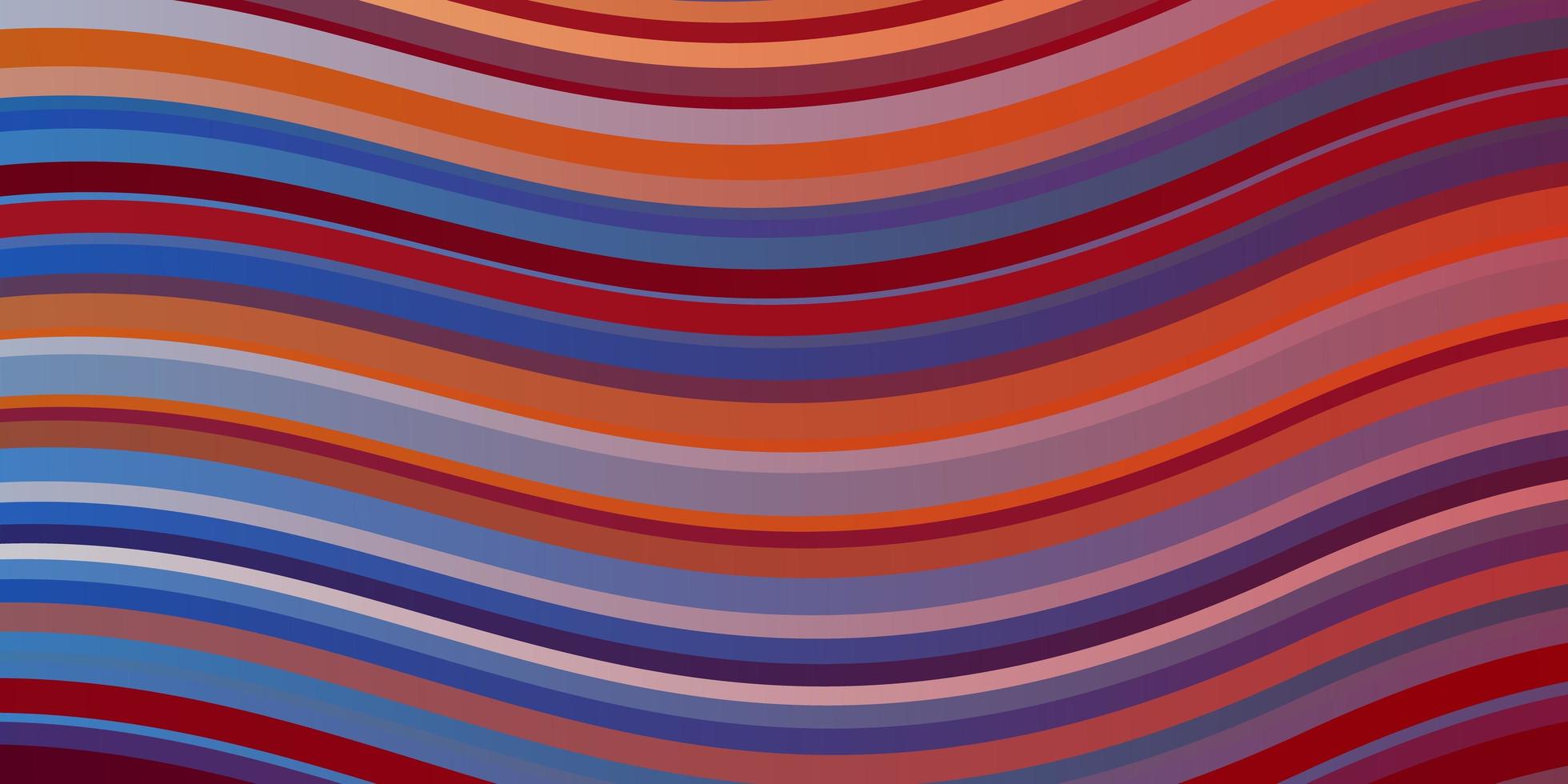 textura de vector azul claro, rojo con líneas torcidas.