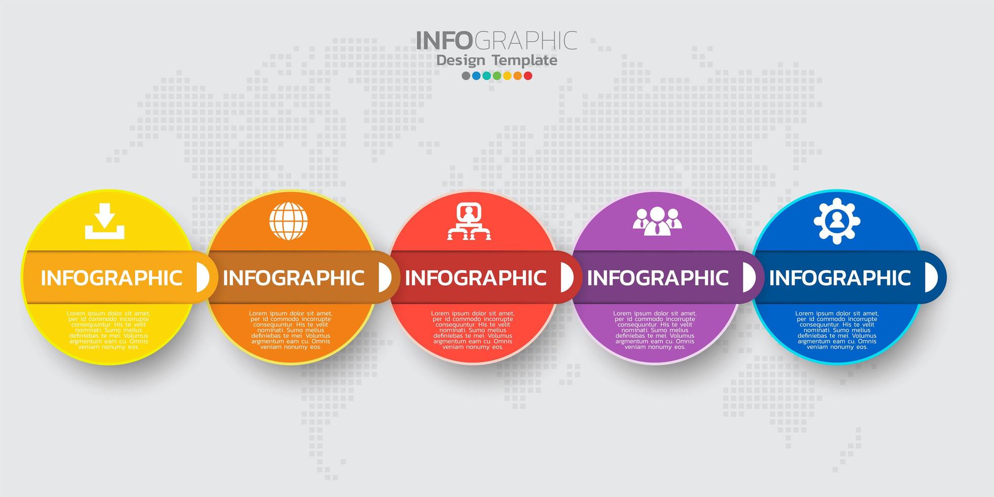 elementos infográficos para contenido, diagrama, diagrama de flujo, pasos, partes, línea de tiempo, flujo de trabajo, gráfico. vector