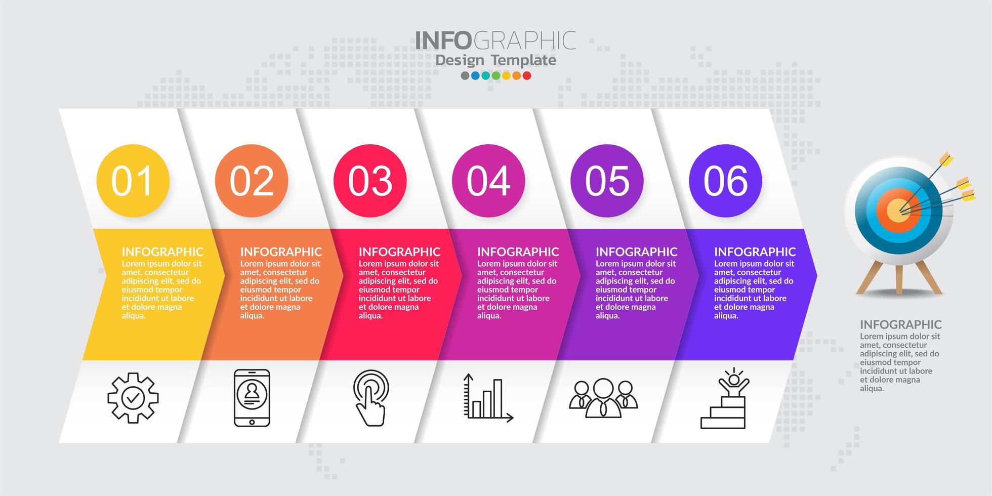 Infographic elements for content, diagram, flowchart, steps, parts, timeline, workflow, chart. vector