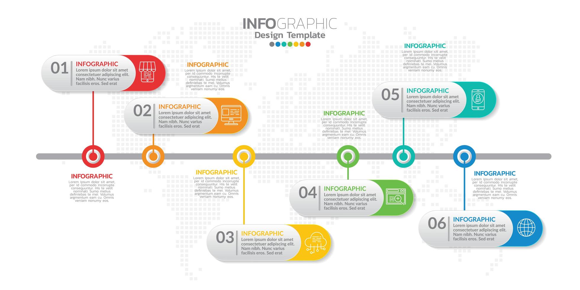 elementos infográficos para contenido, diagrama, diagrama de flujo, pasos, partes, línea de tiempo, flujo de trabajo, gráfico. vector