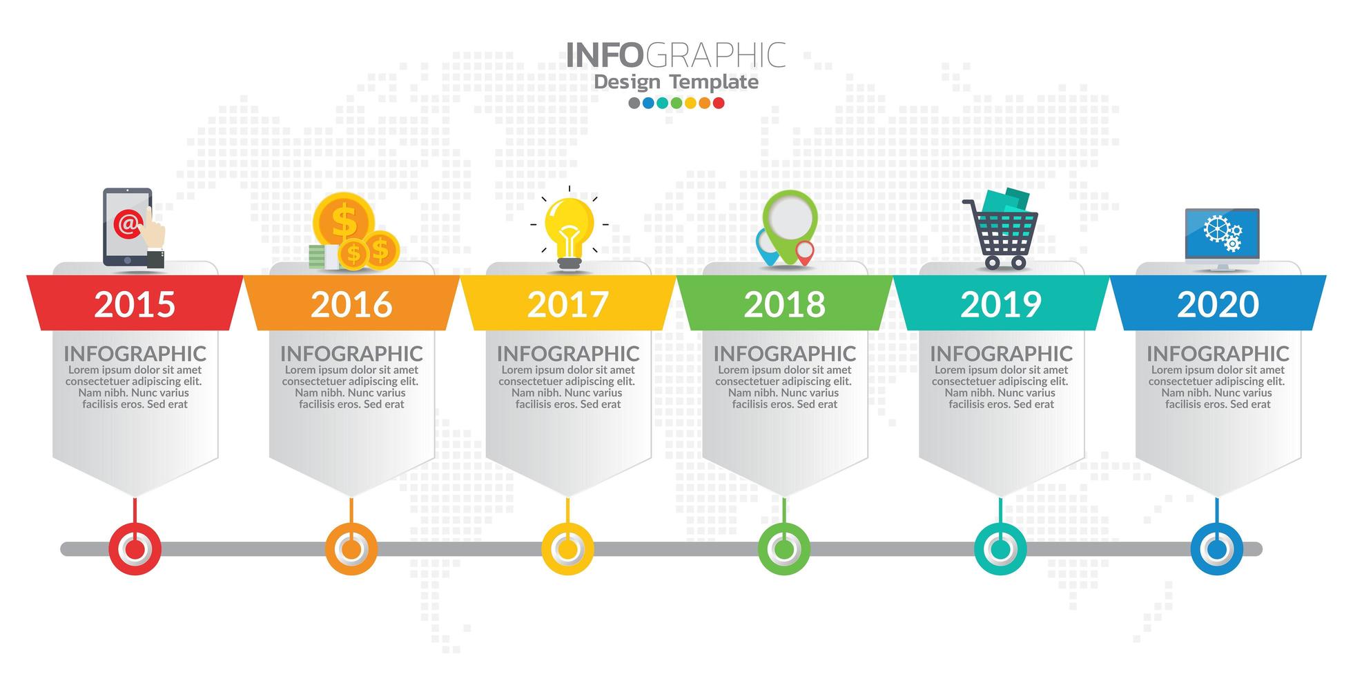 elementos infográficos para contenido, diagrama, diagrama de flujo, pasos, partes, línea de tiempo, flujo de trabajo, gráfico. vector