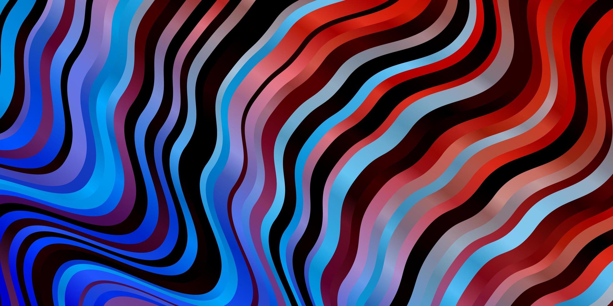 textura de vector azul claro, rojo con líneas torcidas.