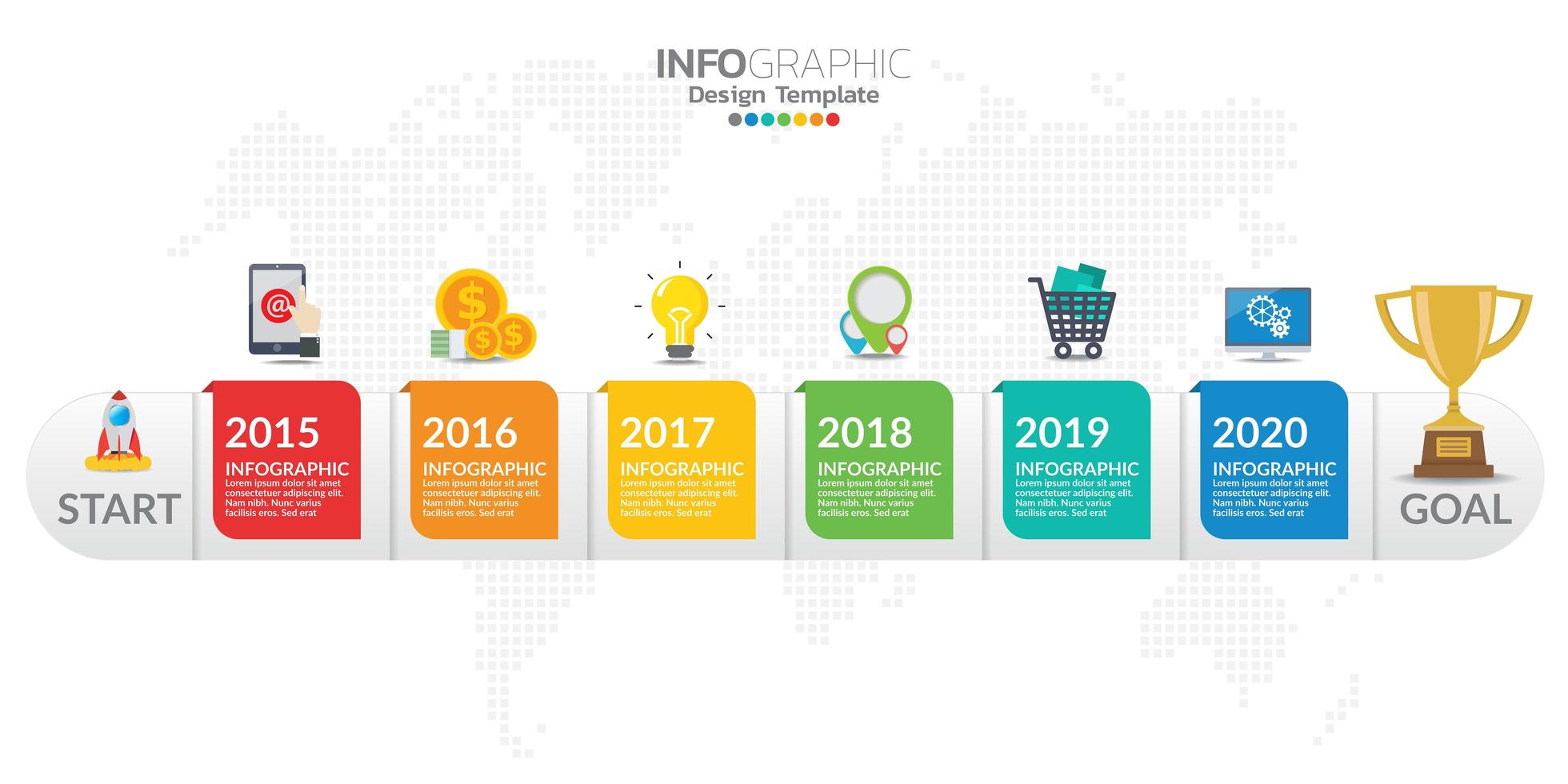 elementos infográficos para contenido, diagrama, diagrama de flujo, pasos, partes, línea de tiempo, flujo de trabajo, gráfico. vector