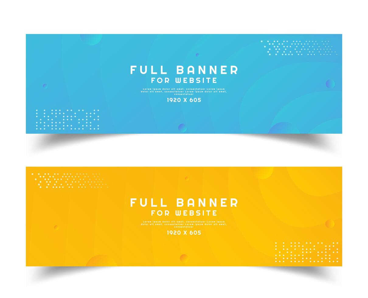 Art modern full banner set vector