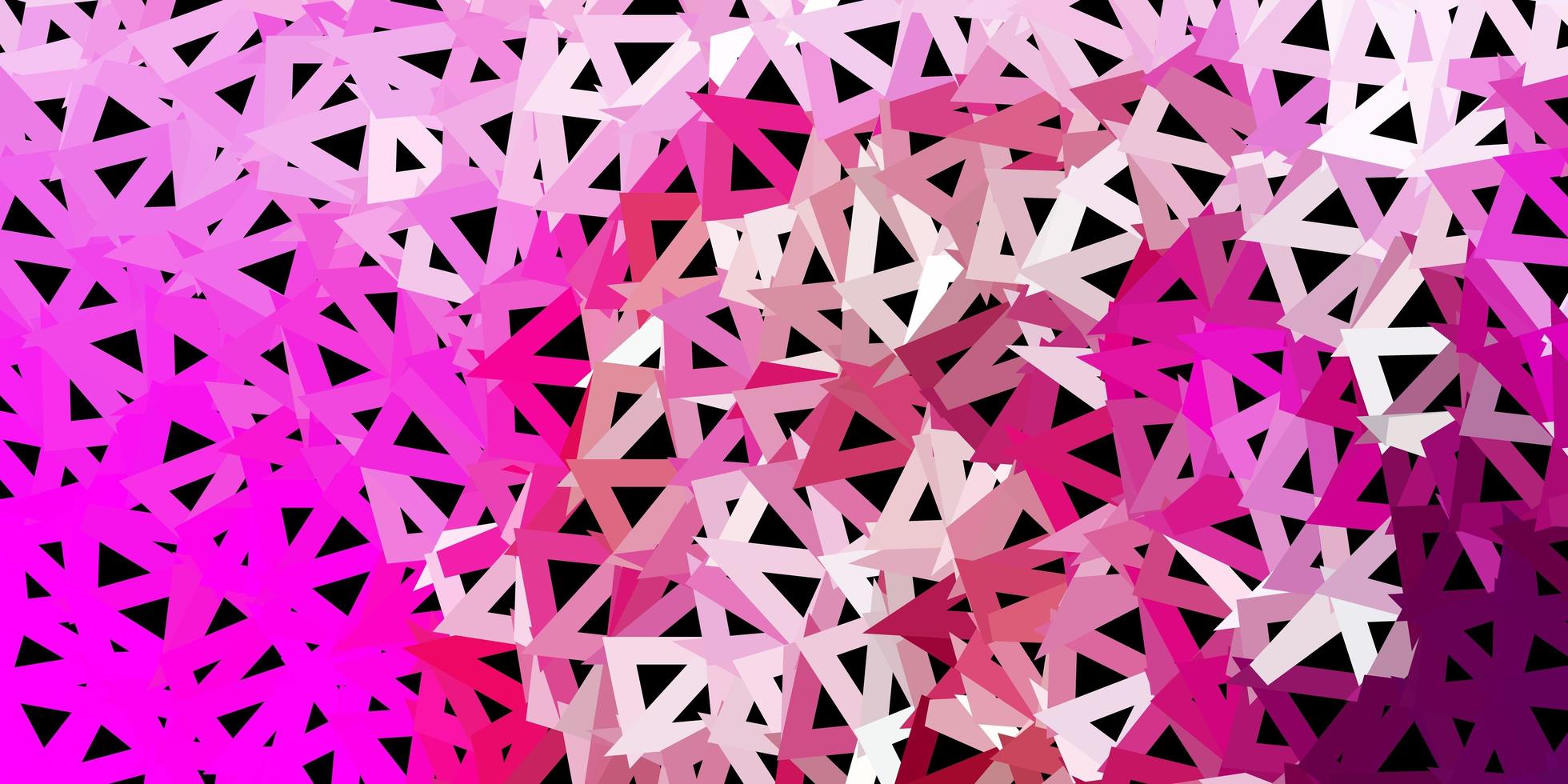 Dark pink vector triangle mosaic template.