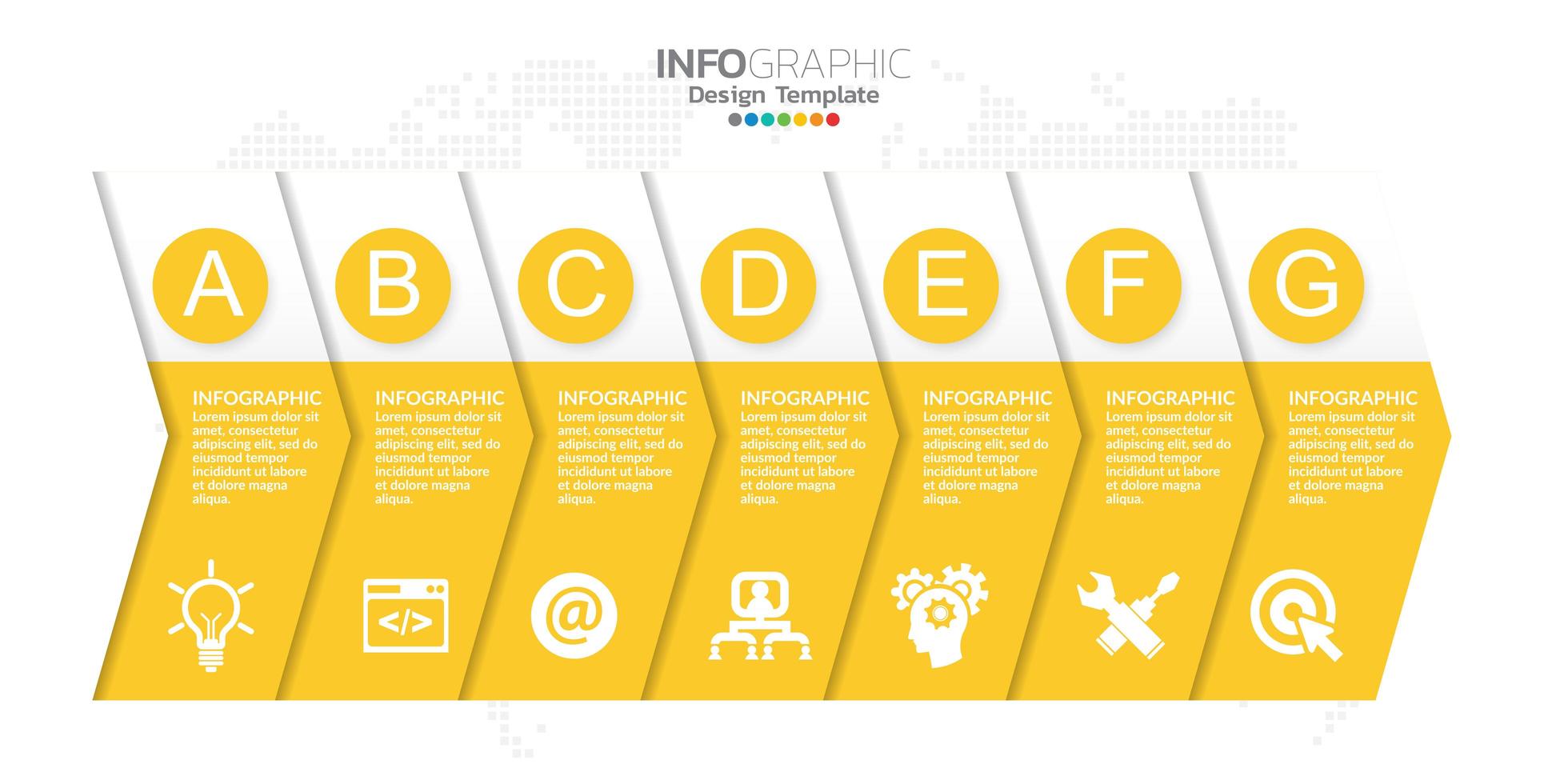 elementos infográficos para contenido, diagrama, diagrama de flujo, pasos, partes, línea de tiempo, flujo de trabajo, gráfico. vector