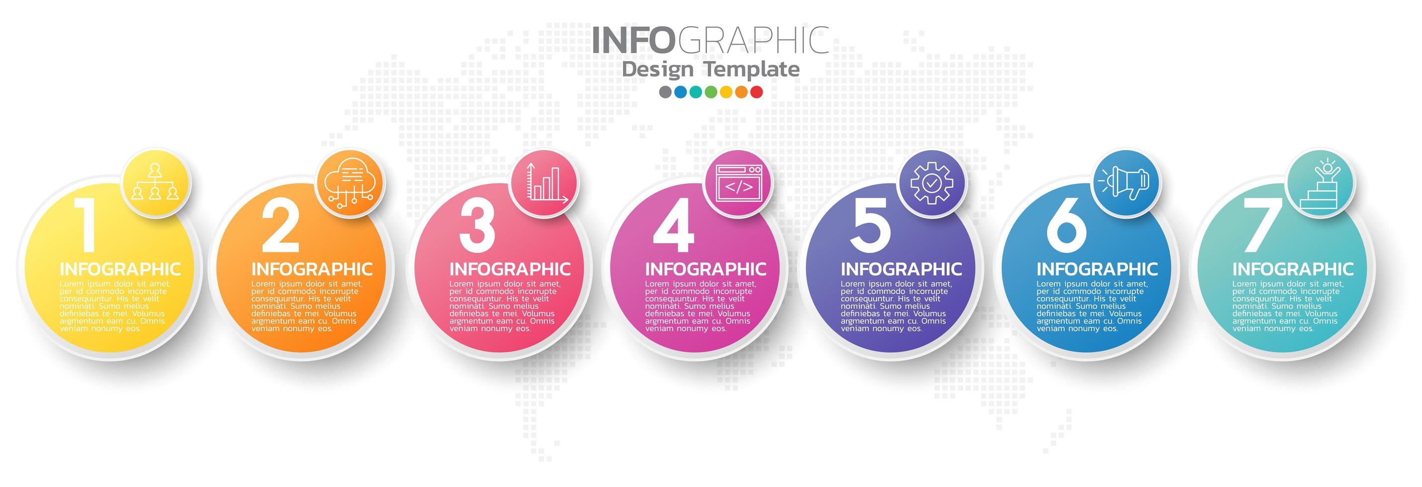 elementos infográficos para contenido, diagrama, diagrama de flujo, pasos, partes, línea de tiempo, flujo de trabajo, gráfico. vector