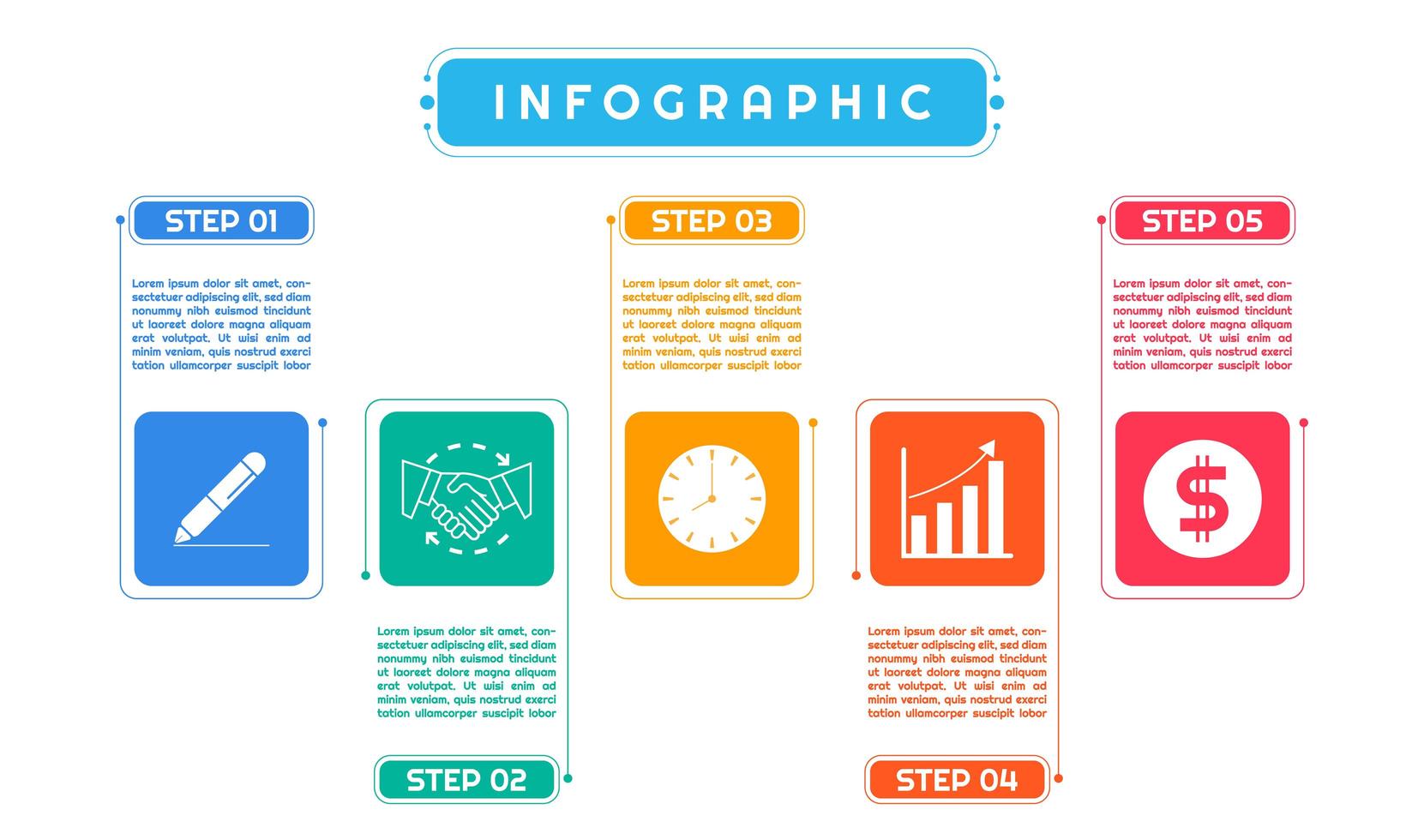 infografía arte colorido diseño moderno vector