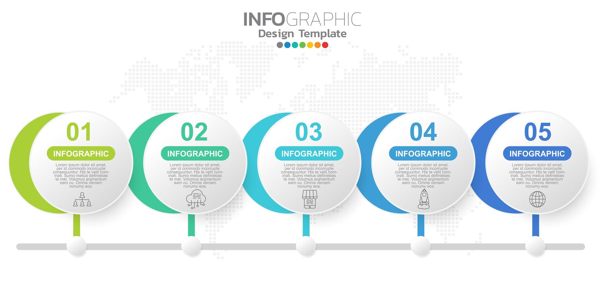 Infographics for business concept with icons and options or steps. vector