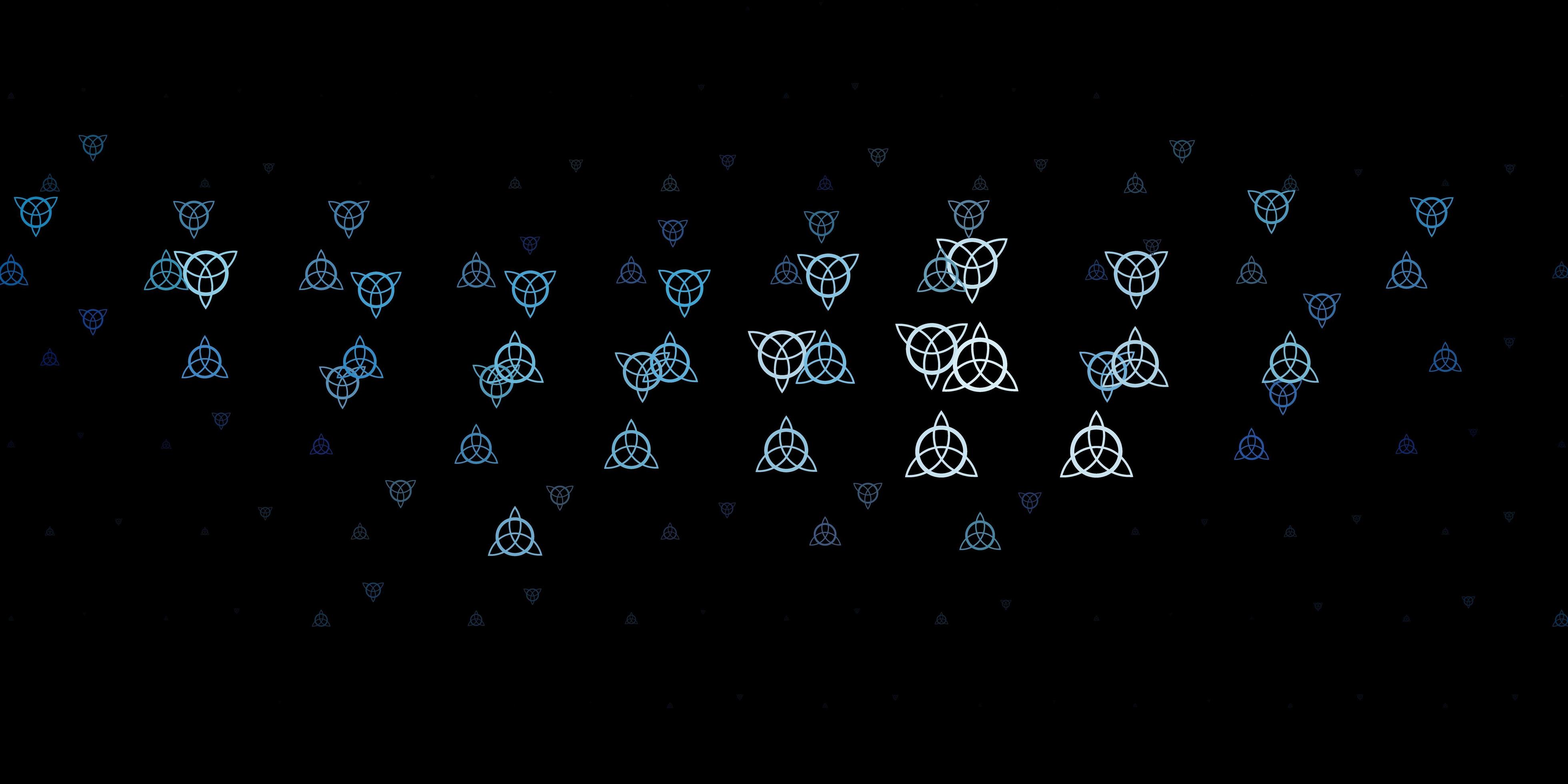 Dark BLUE vector pattern with magic elements. 1820708 Vector Art at ...