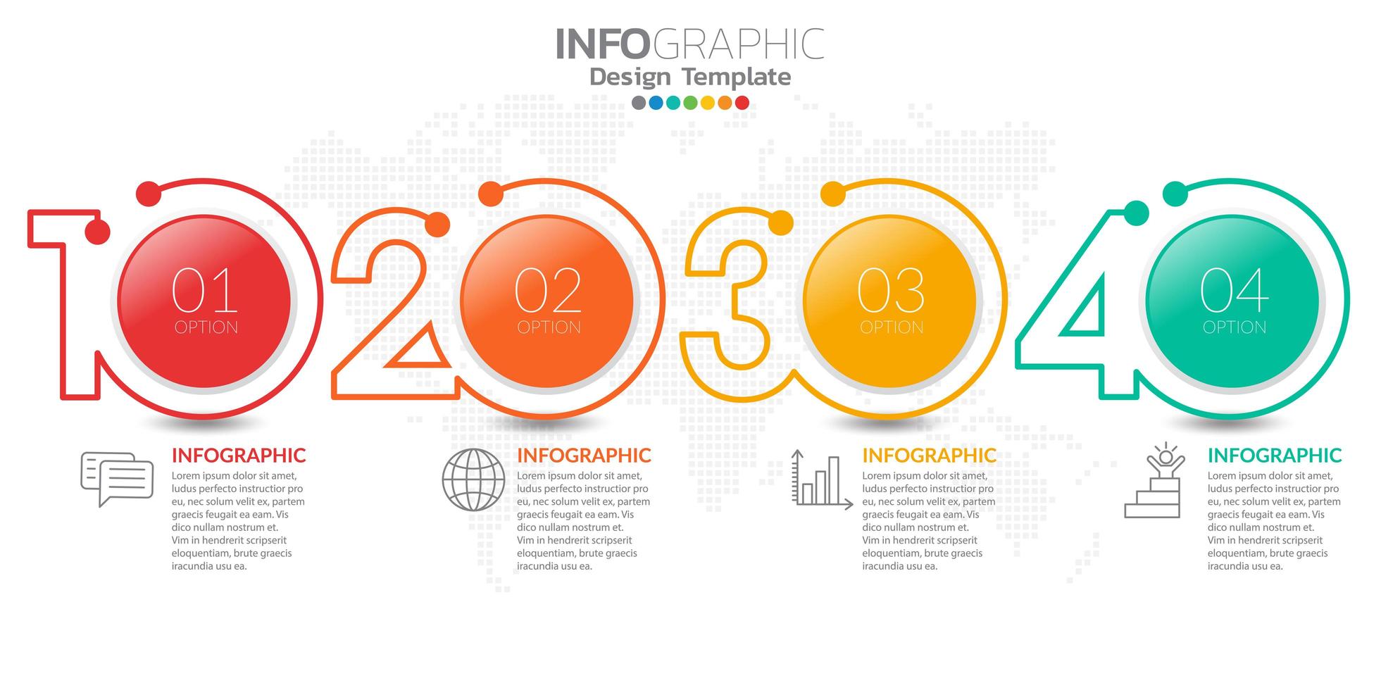 Infographics for business concept with icons and options or steps. vector