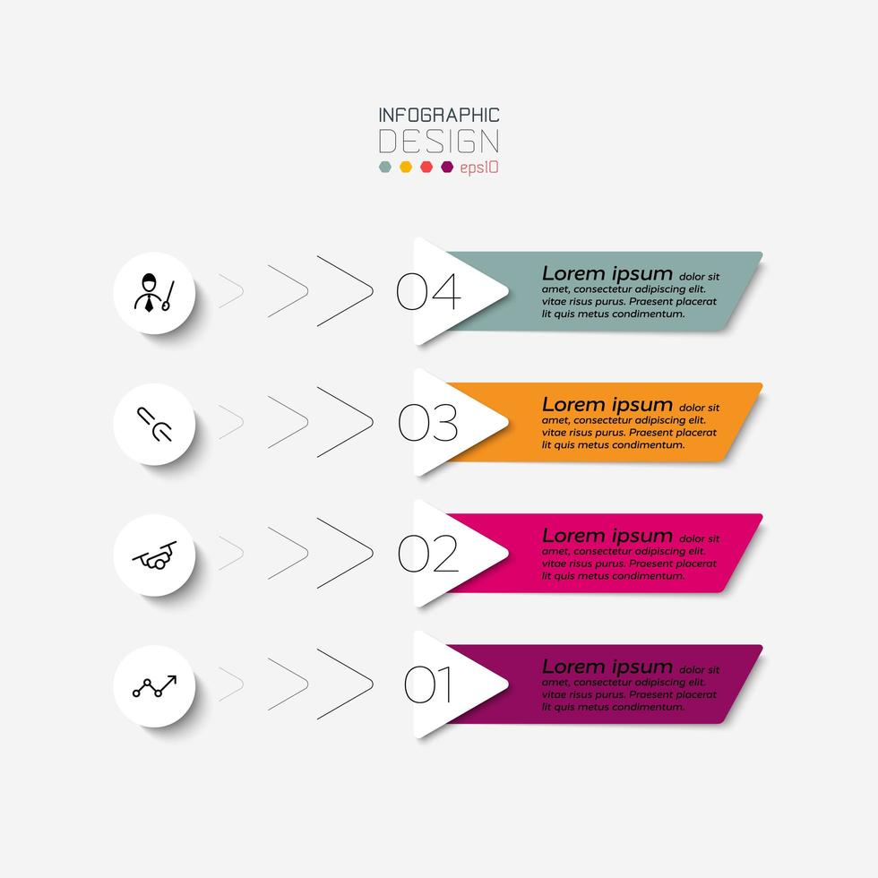 Numbered label infographic tag vector