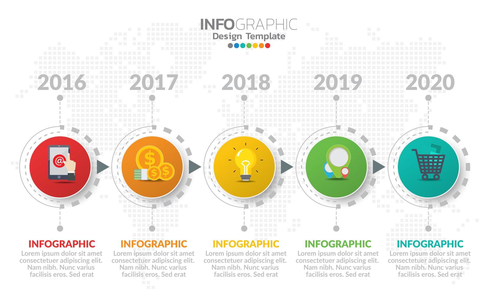 elementos infográficos para contenido, diagrama, diagrama de flujo, pasos, partes, línea de tiempo, flujo de trabajo, gráfico. vector