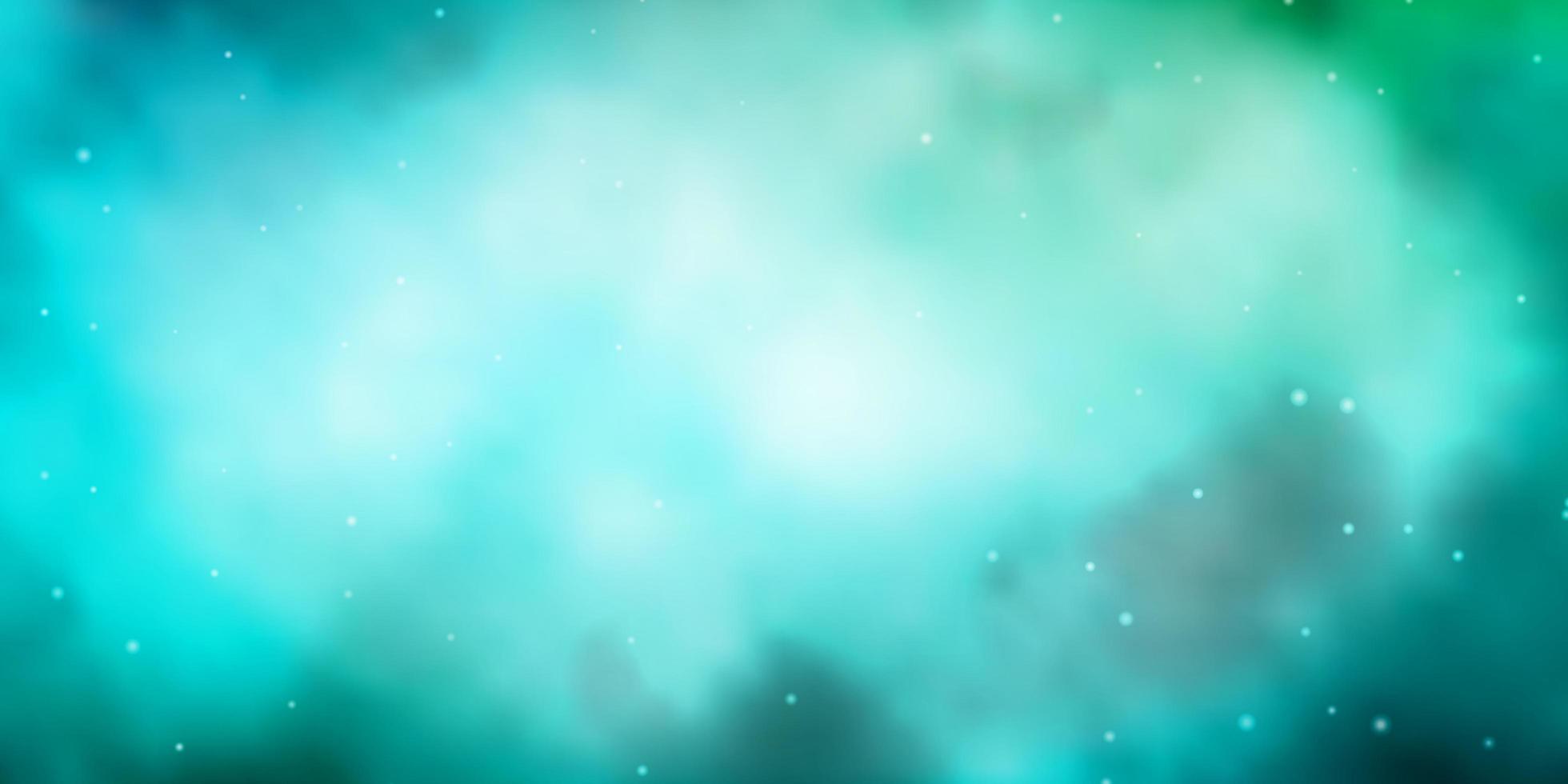 Light Blue, Green vector layout with bright stars.