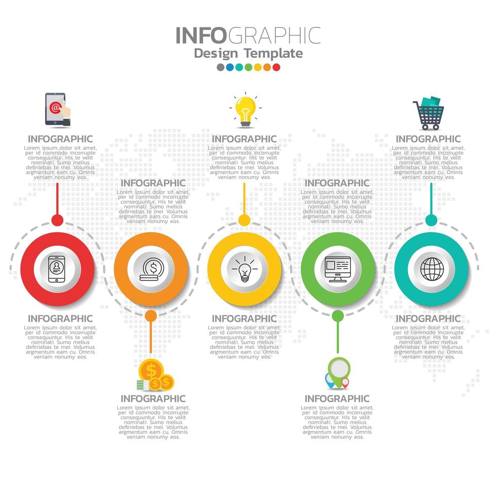 Infographic concept illustration of Seo infographics with Business layout template. vector