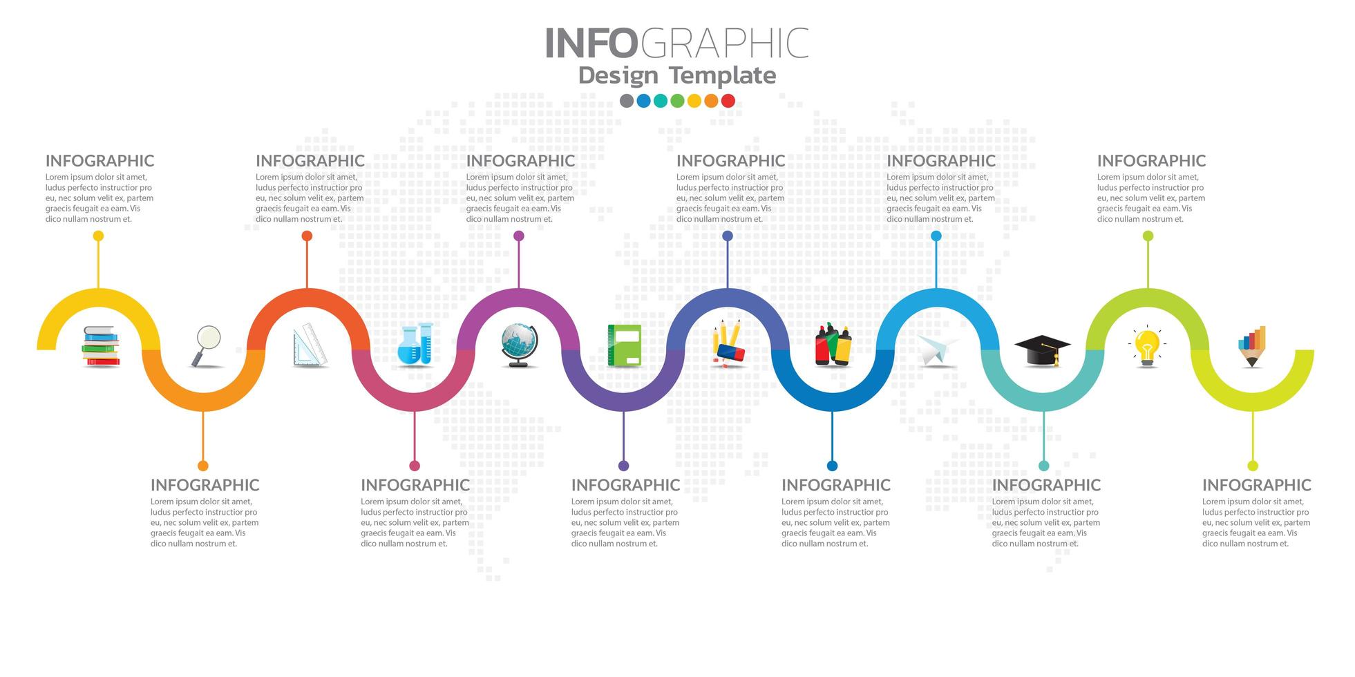 Infographics for business concept with icons and options or steps. vector