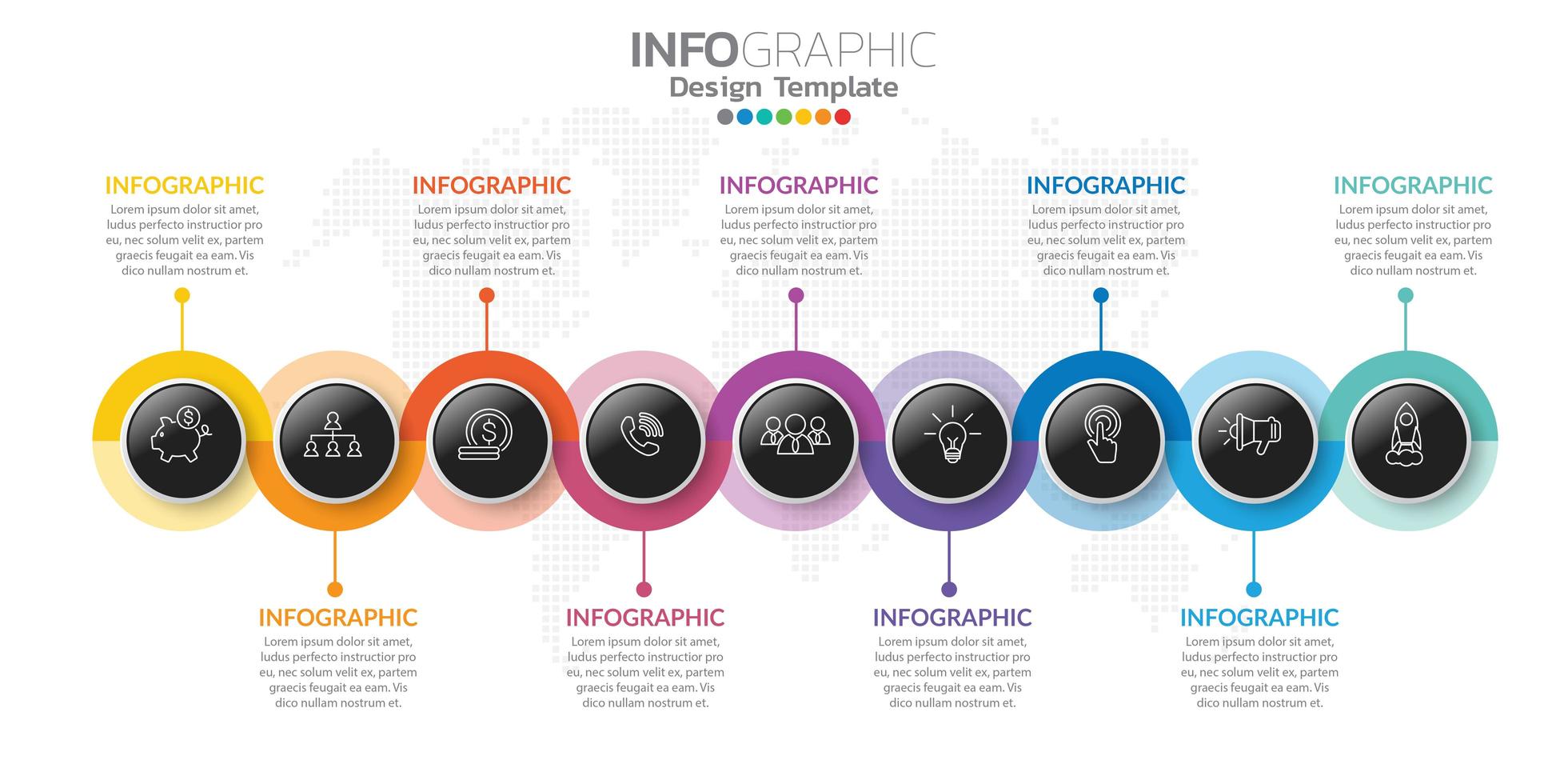 infografías para el concepto de negocio con iconos y opciones o pasos. vector