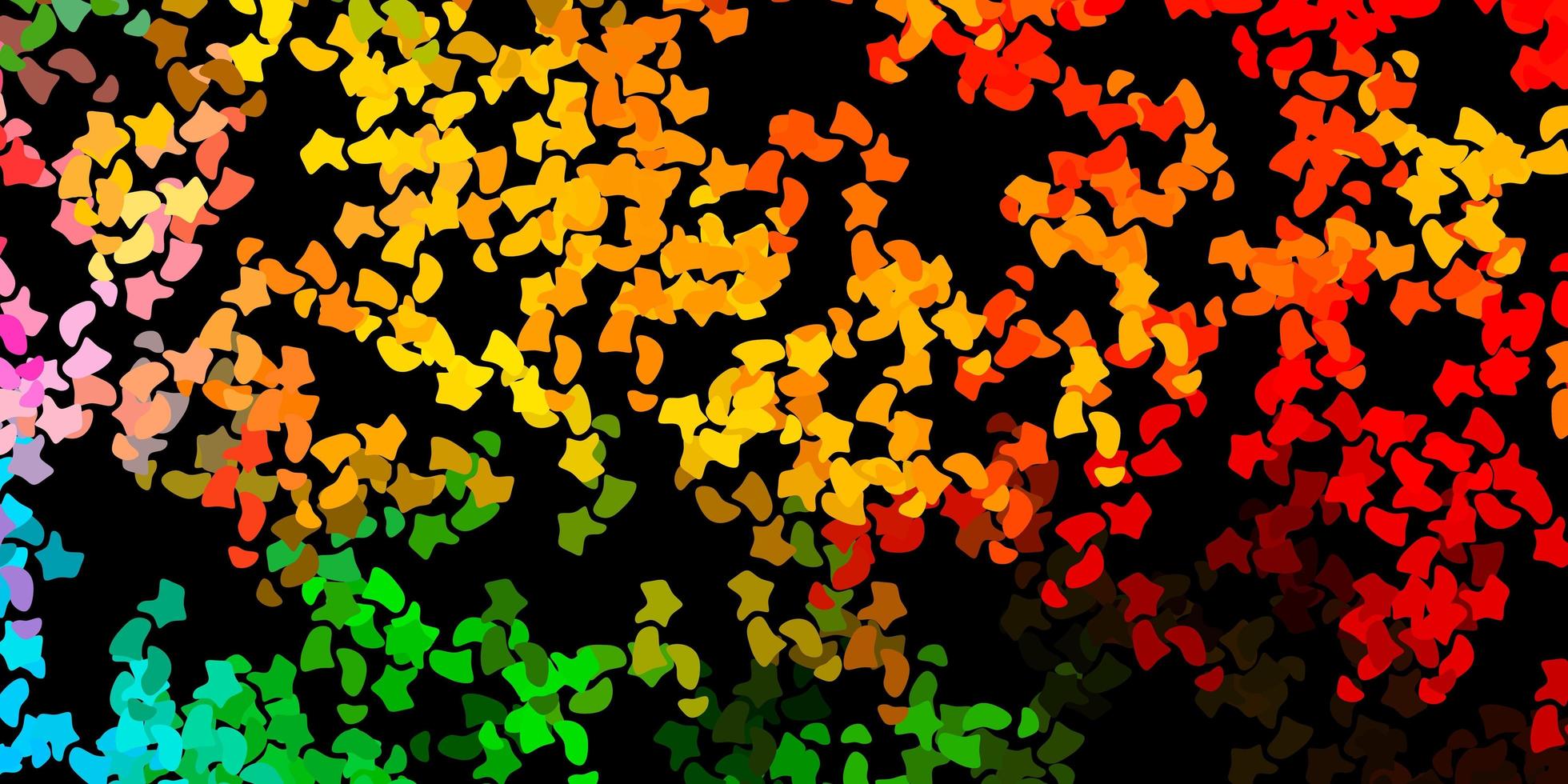 Dark multicolor vector backdrop with chaotic shapes.
