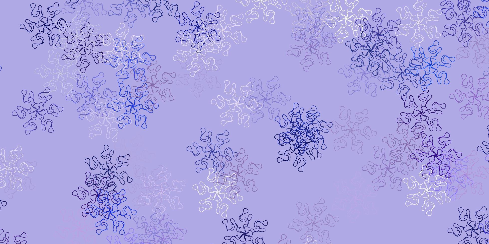 Light pink, blue vector natural artwork with flowers.