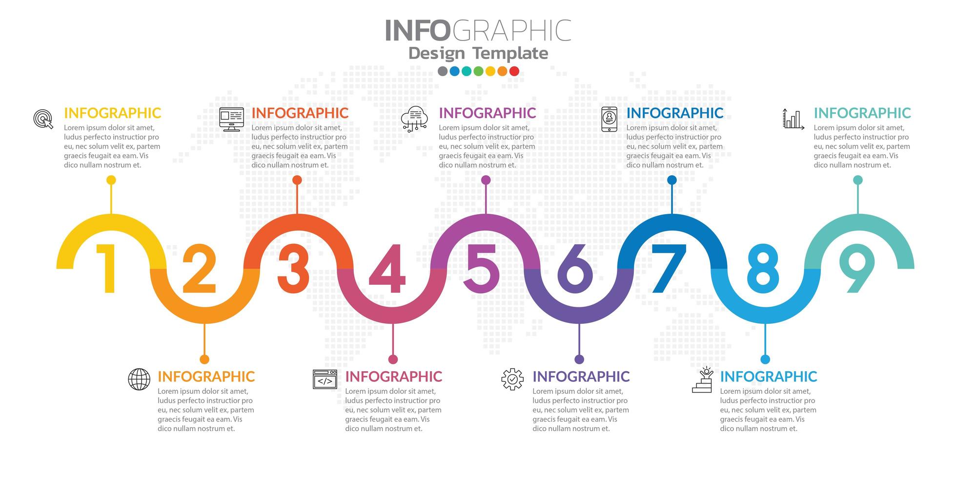 Infographics for business concept with icons and options or steps. vector