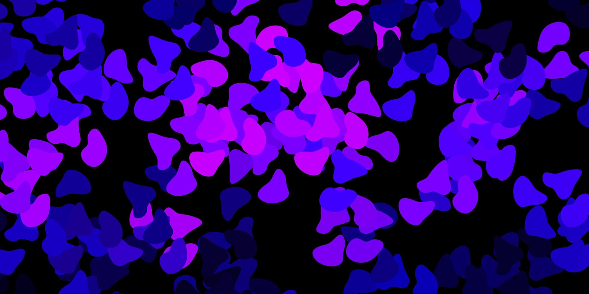 Dark purple, pink vector texture with memphis shapes.