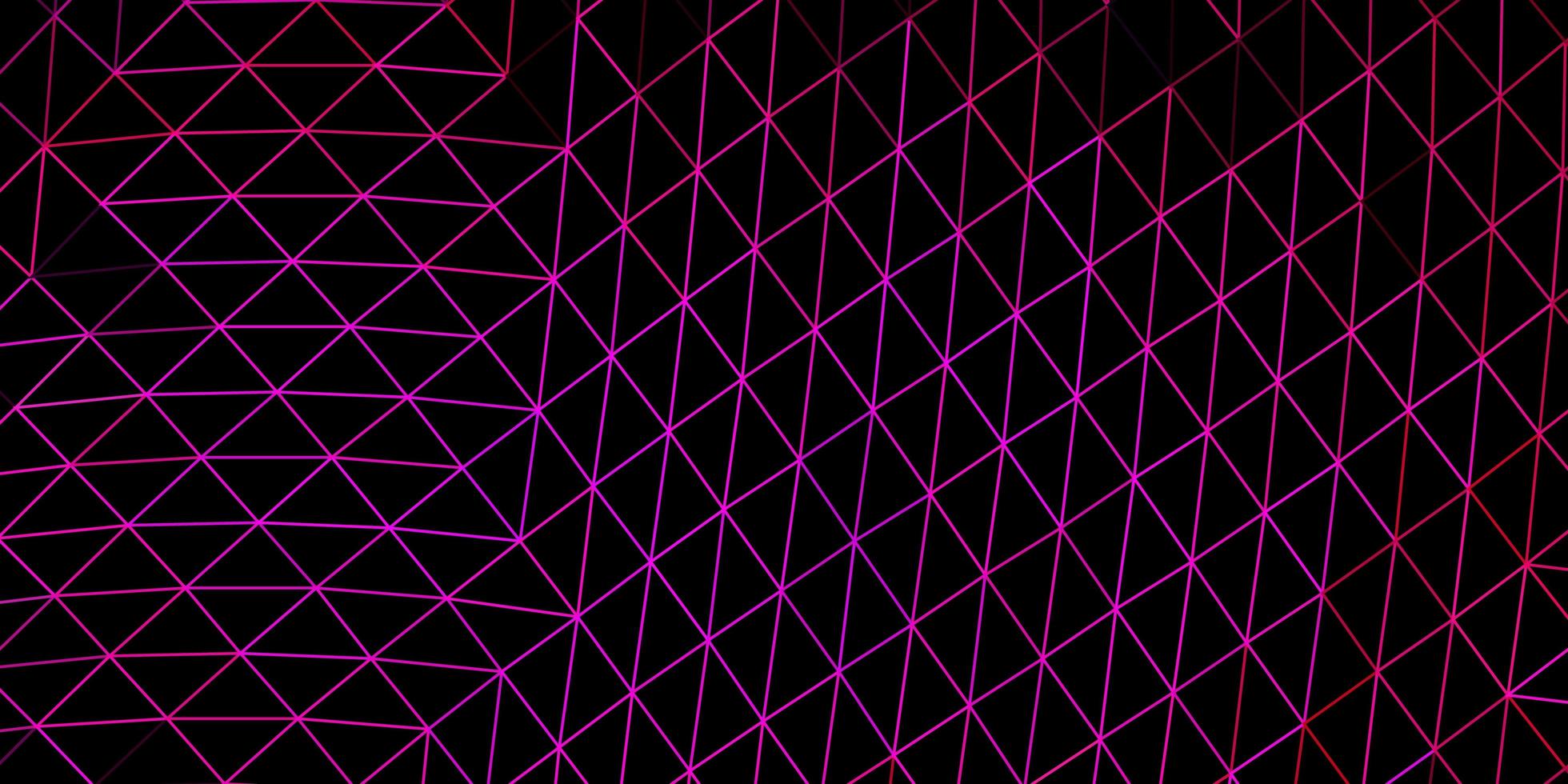 Plantilla de mosaico de triángulo vector rosa oscuro.