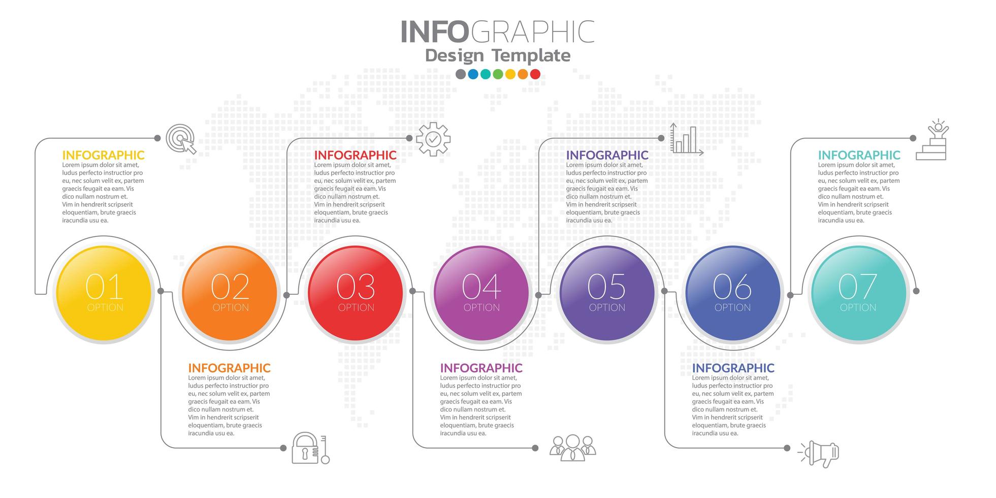 Infographics for business concept with icons and options or steps. vector