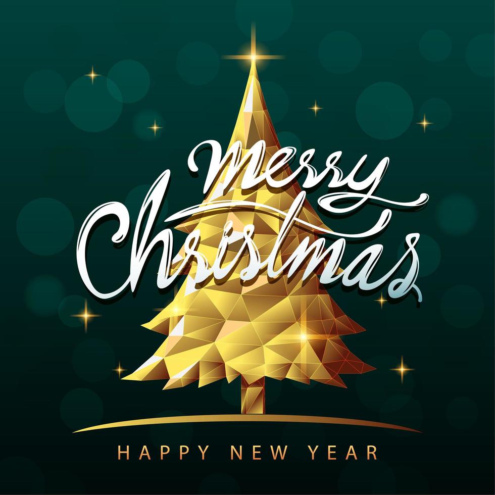 Merry Christmas text banner design vector