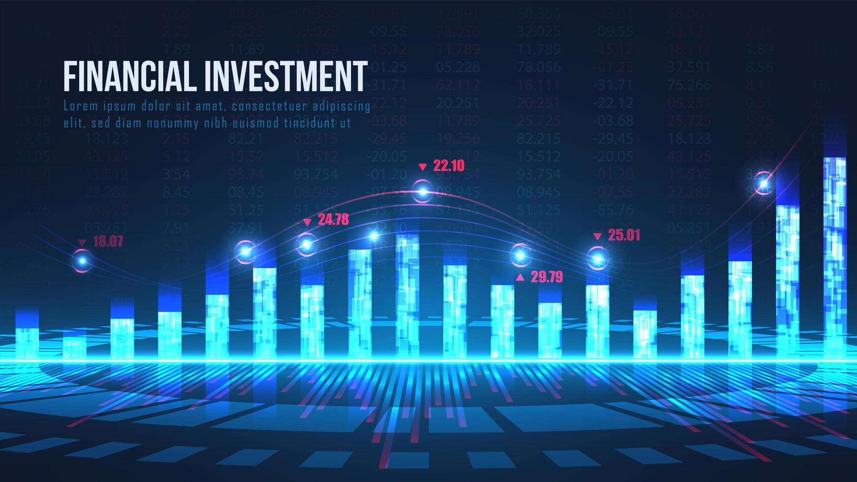 stock market indicators graphic concept vector