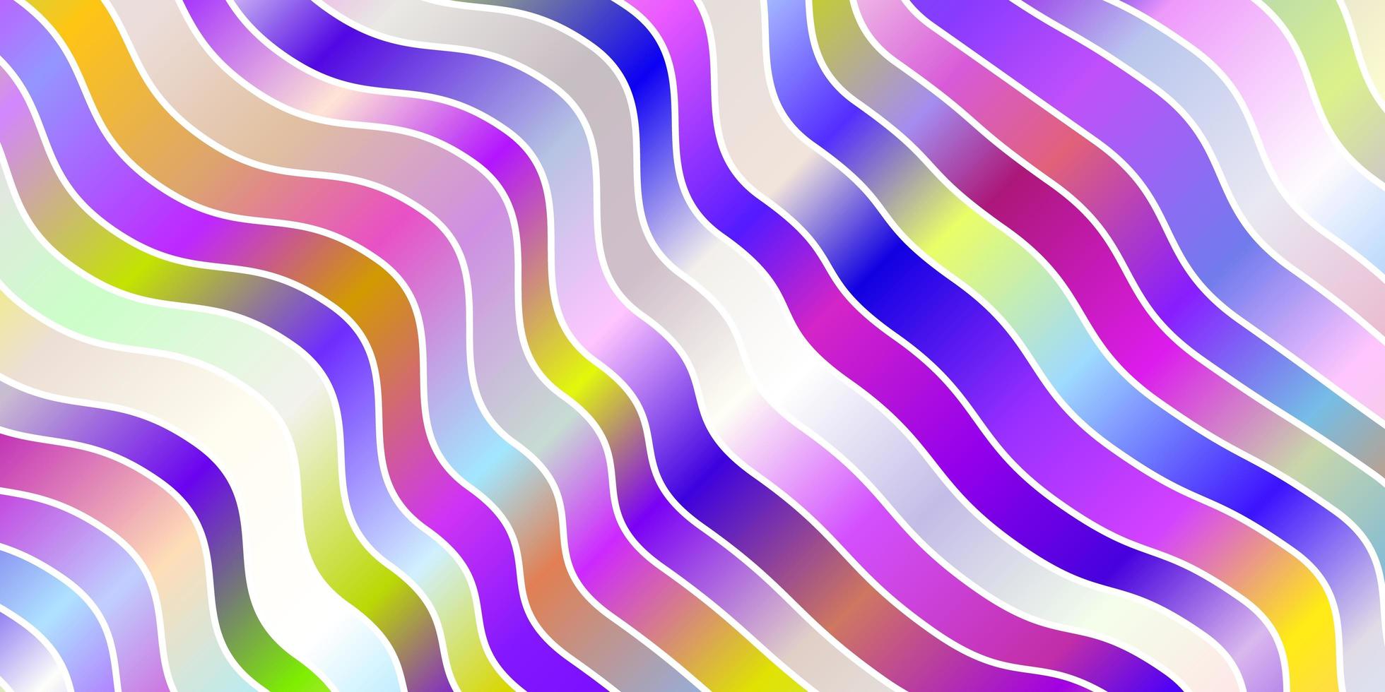 patrón de vector multicolor claro con líneas torcidas.