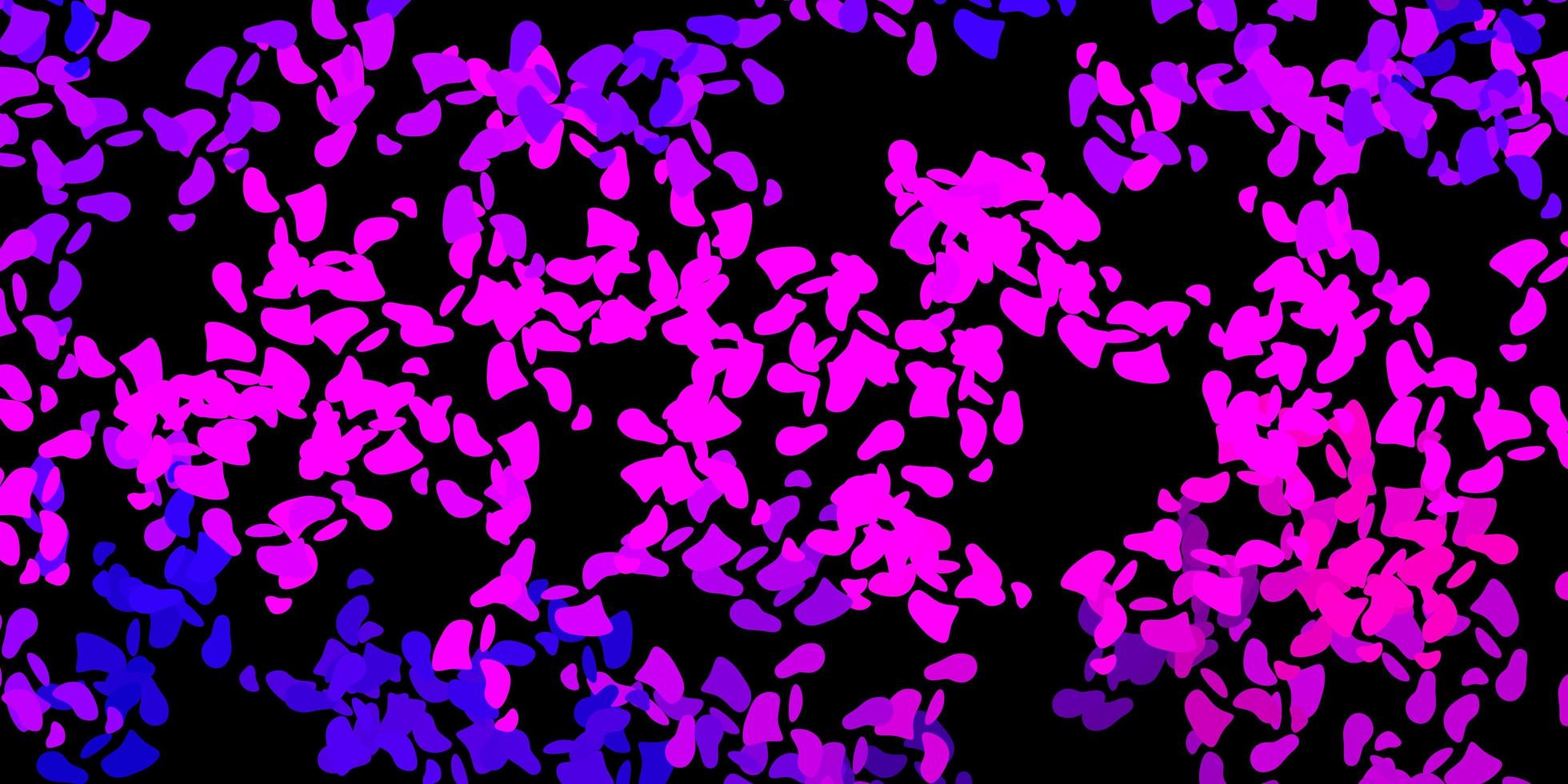 textura de vector púrpura oscuro, rosa con formas de memphis.