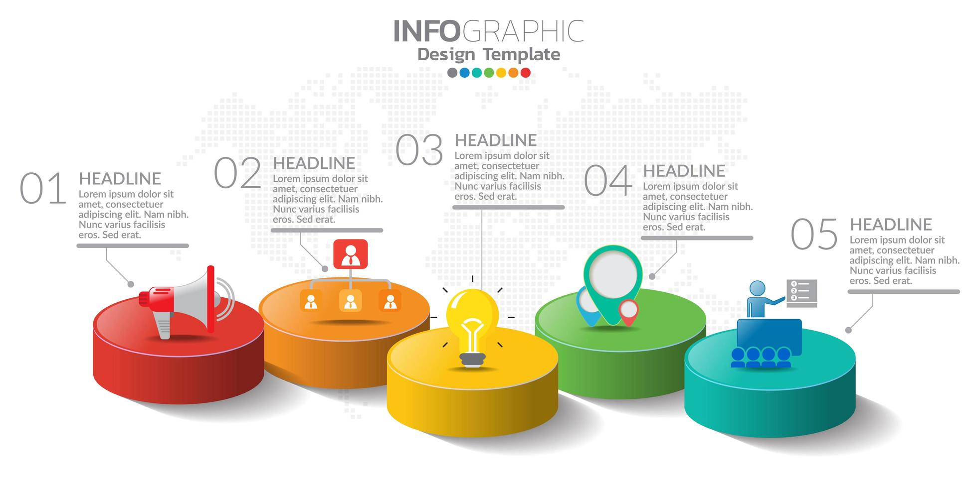 Infographics for business concept with icons and options or steps. vector