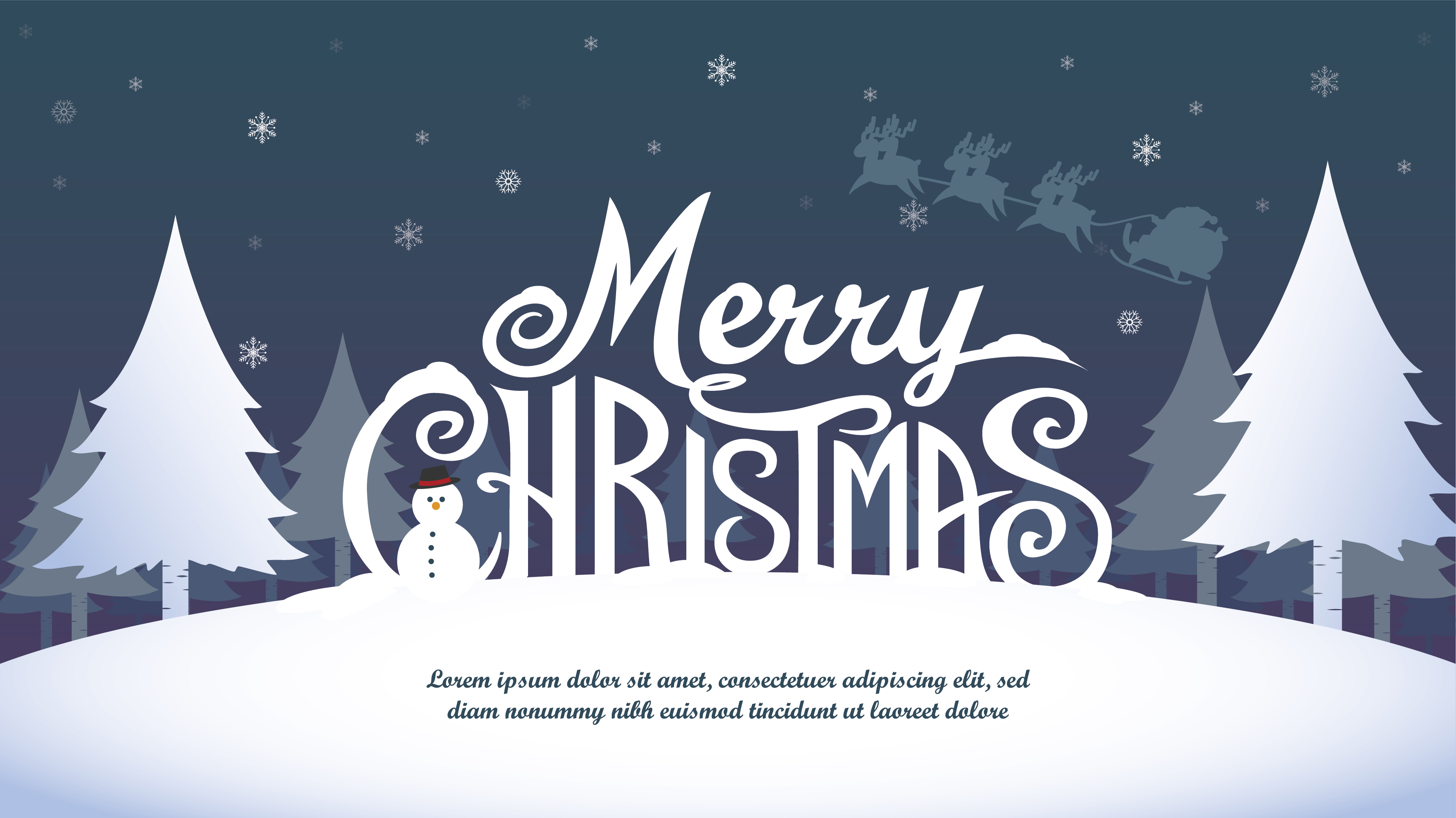 Merry Christmas Banner Design 1821003 Vector Art At Vecteezy