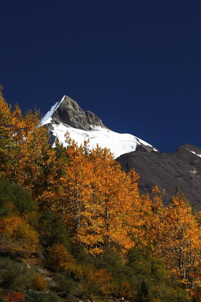 Himalaya mountains in autumn photo