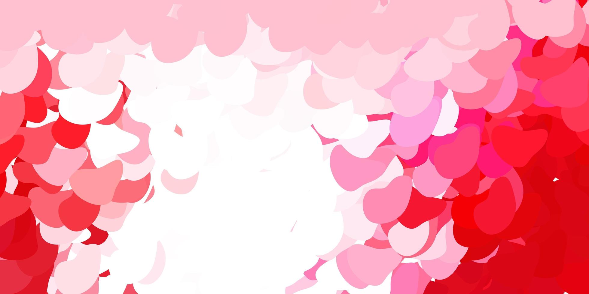 Light pink, red vector pattern with abstract shapes.