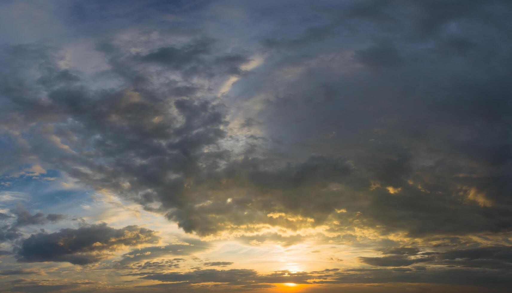 Sky and clouds at sunset photo