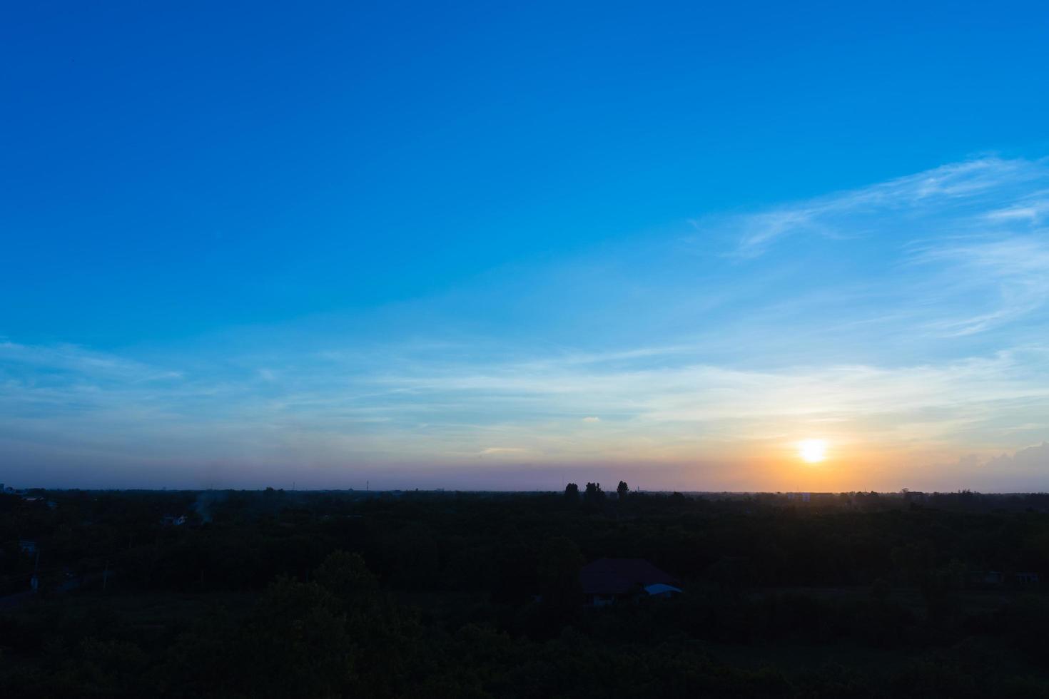 Sky at sunset photo