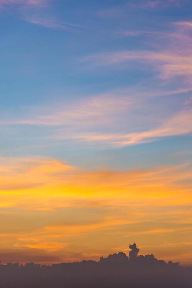 Sky at sunset photo