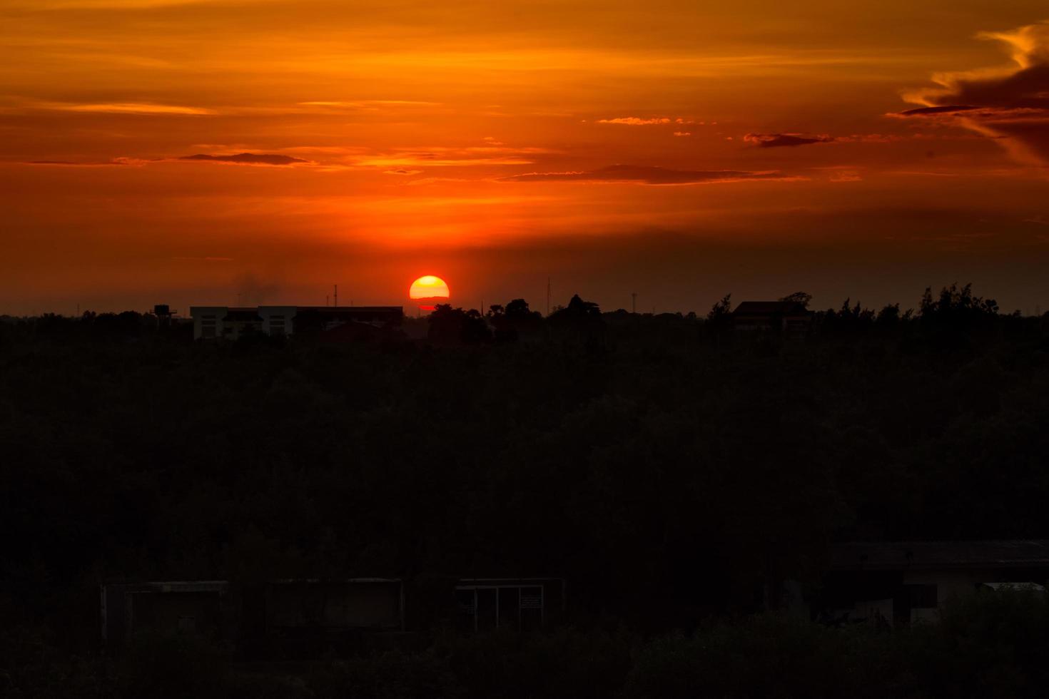 Beautiful orange sunset photo