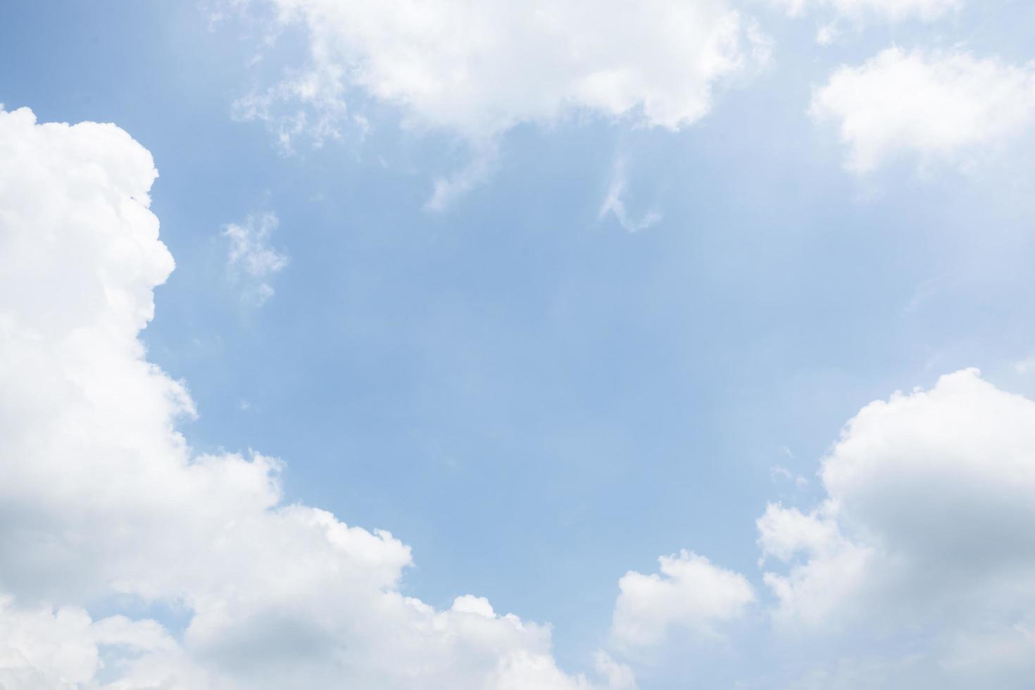 Blue sky with white clouds photo