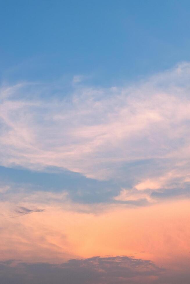 Sky and clouds at sunset photo