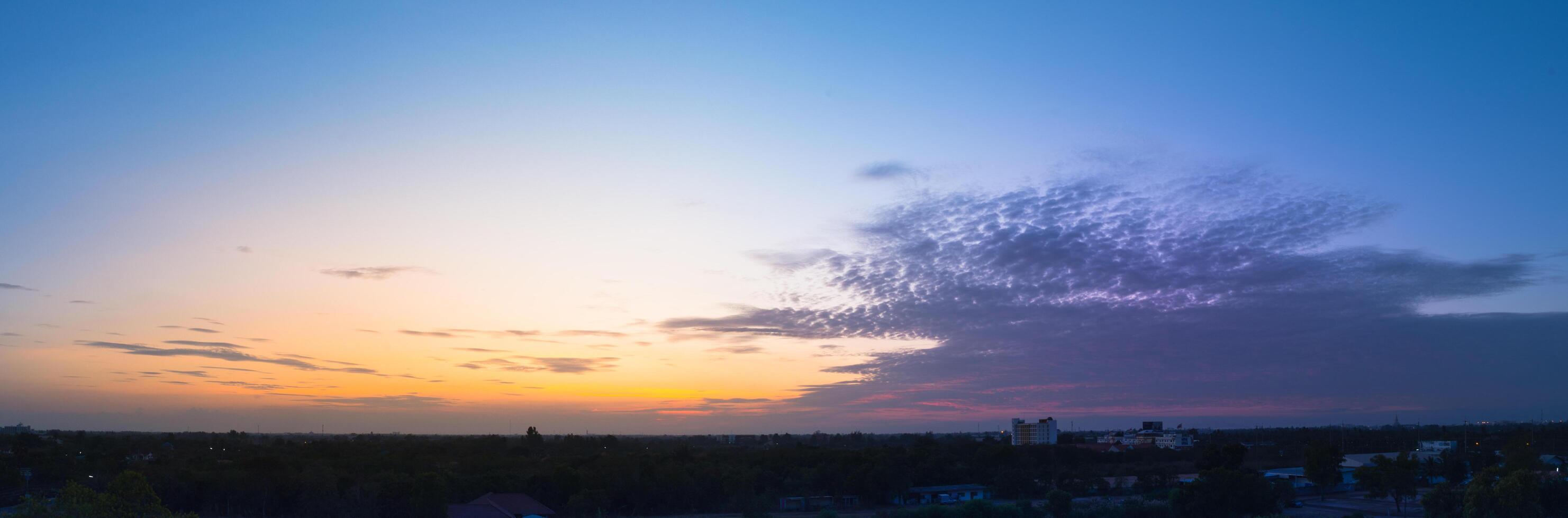 Sky and clouds at sunset photo