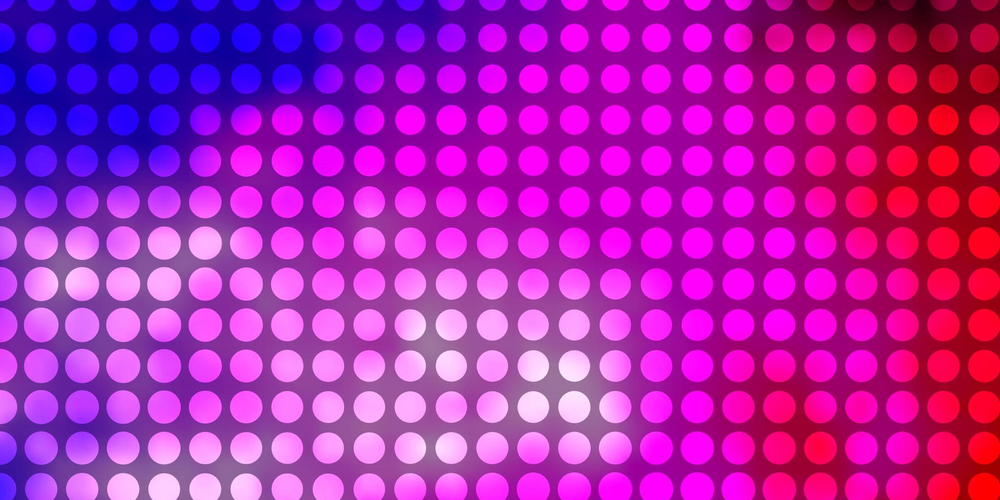 Light Pink, Blue vector pattern with circles.